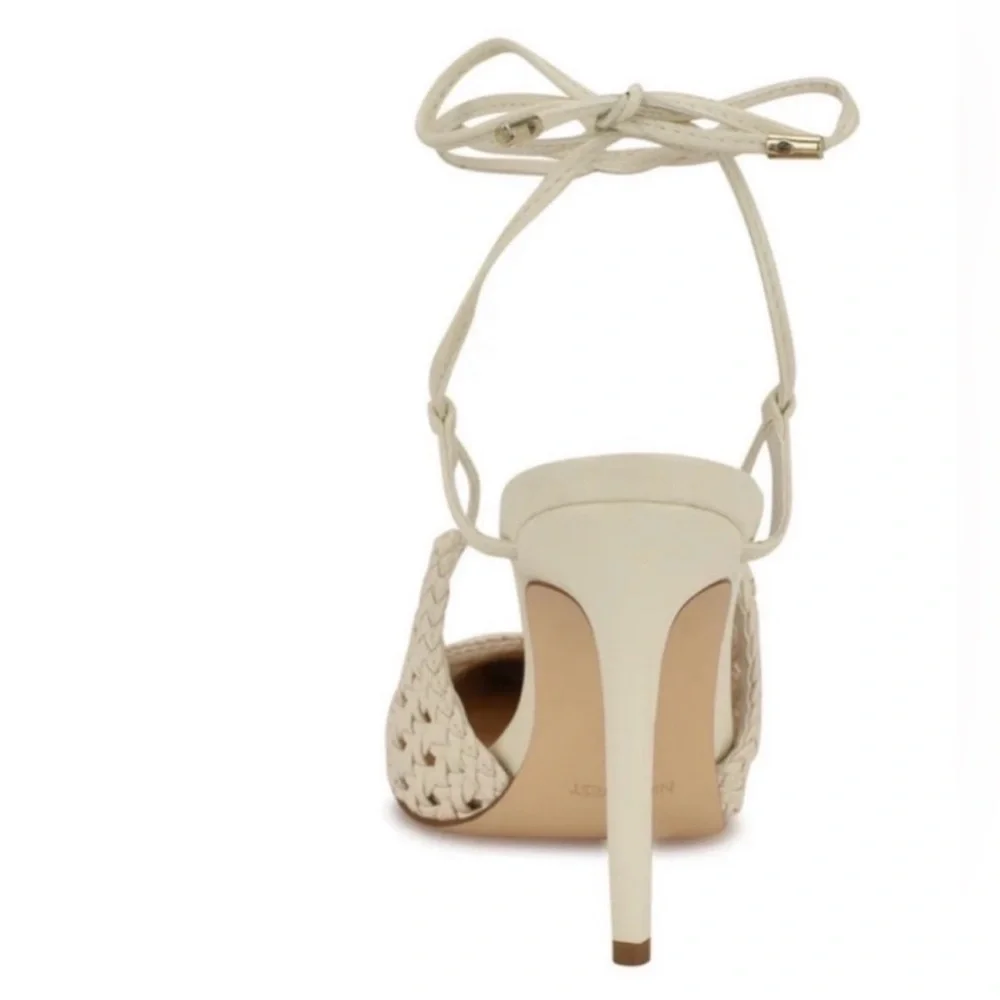 Nine West Braided Lace Up Heels - Picture 3 of 3